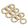 thumbnail image 4 of 10x Round Spring Snap Hooks Carabiner Clip DIY Metal Buckle Spring Circle for Jewelry Handbag Shoulder Strap Keychain , Aureate 20mm, 4 of 8