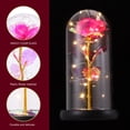 thumbnail image 3 of EeaseMX 1 lámpara LED de escritorio con forma de flor, decoración de rosas de simulación para habitación con cubierta de vidrio., 3 of 8