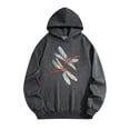 thumbnail image 2 of lcziwo Gifts for Couples Unisex Long Sleeve Fleece Hooded Sweatshirts with Pocket Womens and Mens Fashion Print Hoodies Fall Pullover Tops, Gray, S, 2 of 5