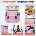 thumbnail image 5 of HOMEYA Backpack Cooler for Women,35 Cans Backpack Coolers Insulated Leak Proof,Waterproof Cooler Backpack Travel Camping Cooler Bag,Pink, 5 of 7