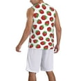 thumbnail image 2 of Honeii Hand Drawn Strawberry print basktball shirt for men and women, Unisex basketball jersey for Theme party-X-Large, 2 of 6