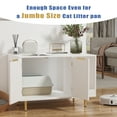 thumbnail image 5 of Cat Litter Box Enclosure, Hidden Litter Box Cabinet Furniture, Indoor Cat House, with Scratching Mat, Modern Cat Washroom Indoor for Hallway, Living Room White, 5 of 9