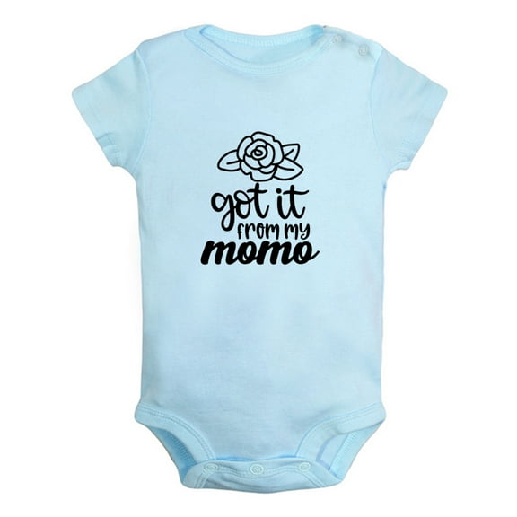 I Got it From My Mama Funny Rompers For Babies, Newborn Baby Unisex Bodysuits, Infant Jumpsuits, Toddler 0-12 Months Kids One-Piece Oufits (Blue, 6-12 Months)