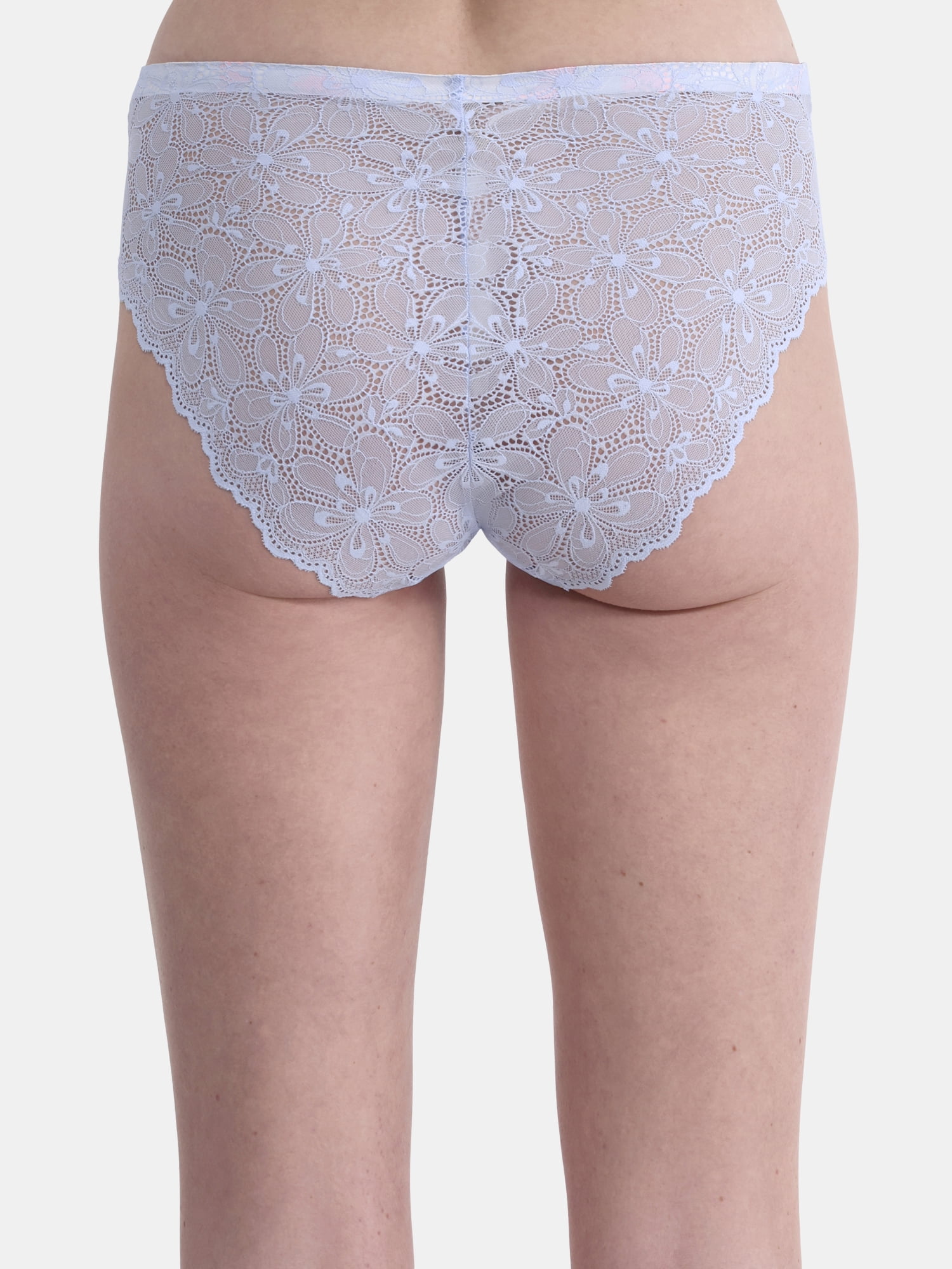 No Boundaries Micro Hipster Panties with Lace, Women’s