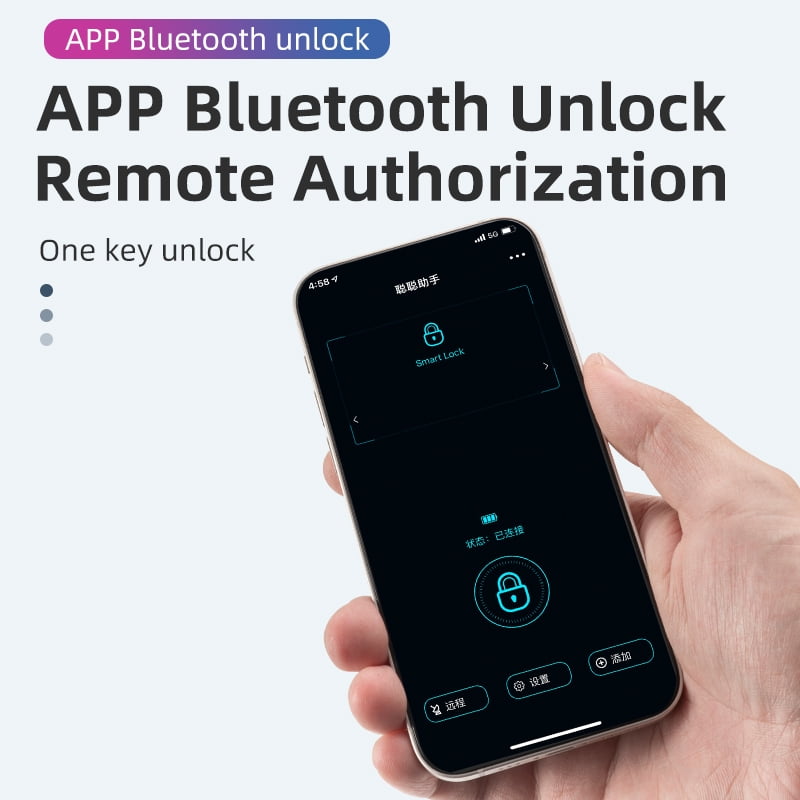 Rockbros Heavy Duty Smart Remote Bike U Lock Fingerprint Bicycle Locks APP Lock