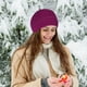 thumbnail image 3 of Invierno Invierno Cálido Gorra Suave Hombres Esquí Ciclismo Gorro táctico amigable con piel Antiestático Senderismo Primavera Fleece a púrpura Macarena Gorro con puño, 3 of 7