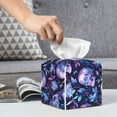 thumbnail image 4 of Kdxio Blue Skull Crystal Print Tissue Box Cover,Square Decorative PU Leather Facial Paper Case Organizer Holder Dispenser for Bathroom,Night Stands,Desk,Car 5.2''X5.2''X5.2'', 4 of 6