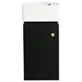 thumbnail image 2 of Bathroom Vanity Sink , 12 Inch For Small Bathrooms, Wall Mounted, Black Chestnut, Faucet Compatibility Modern Mounted Sink, Materials, 2 of 7