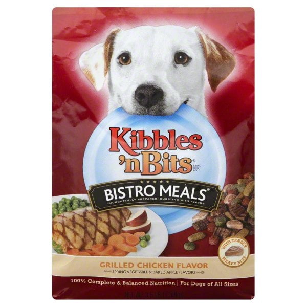 Kibbles 'n Bits Bistro Grilled Chicken Flavor Dry Dog Food, 3.5Pound