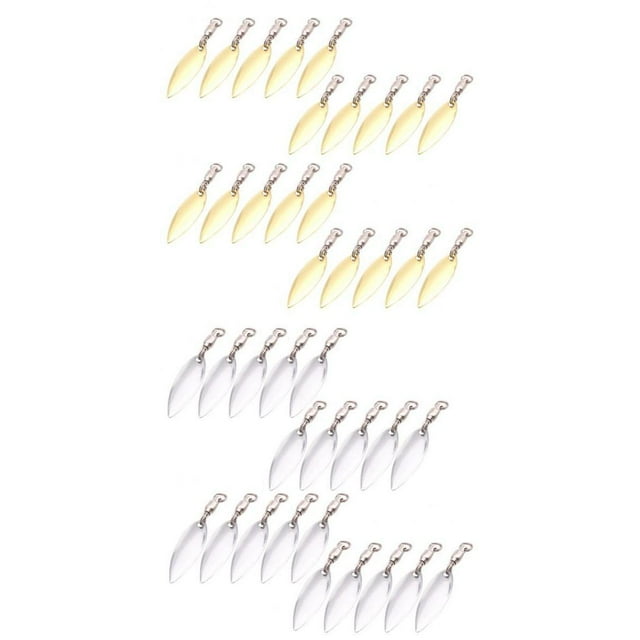 40 piezas Señuelos Señuelos s Herramienta portátil reflectante dorado+plata3 shamjiam señuelos de pesca