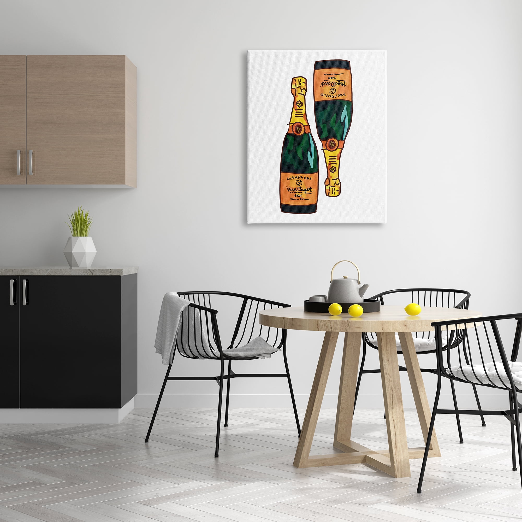 Stupell Industries Fancy Champagne Bottles Pair Kitchen Bar Design Graphic Art Gallery Wrapped Canvas Print Wall Art, Design by Amelia Noyes