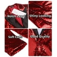 thumbnail image 5 of COOFANDY Shiny Sequins Suit Jacket Blazer One Button Tuxedo for Party, 5 of 11