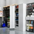 thumbnail image 6 of CJF Metal Storage Cabinets with 5 Adjustable Shelves, 71" H Locking Storage Cabinet for Garage, Office, School - White, 6 of 17