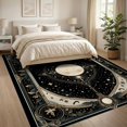 thumbnail image 3 of ODIKA 8'x10' Ultra-Soft Area Rug, Gothic Tarot Haul Mystical Stars Damask Corridor Grey Mens Decorations None Washable, Bare feet friendly, Silk-Touch for Bedroom, Under Sectional, 3 of 7