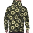 thumbnail image 7 of Uemuo Sunflowers Pattern Men's Hoodie - Casual Pullover Hoodie with Kangaroo Pocket, Stylish Hooded Sweatshirt for Everyday Wear-X-Large, 7 of 7