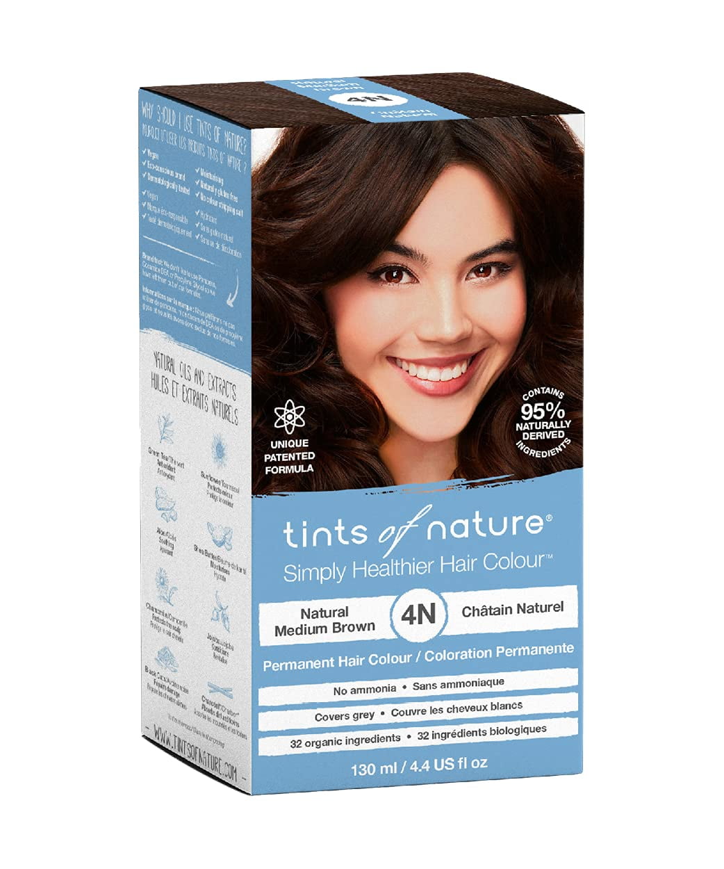 Tints of Nature Permanent Color-4N Natural Medium Brown 4.4 oz Liquid