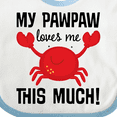 thumbnail image 4 of Inktastic My PawPaw Loves Me Boys or Girls Baby Bib, 4 of 4