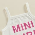thumbnail image 5 of Bagilaanoe 2Pcs Toddler Baby Girls Summer Clothes Letters Print Sleeveless Cami Tops + Skirt Shorts 6M 12M 18M 24M 3T 4T Kids Casual Skirt Set, 5 of 7