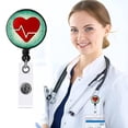 thumbnail image 2 of Jewelry VerPetridure Nurse Badge Buckle Love Stethoscope Easy-To-Pull Buckle Retractable Badge Easy-To-Pull Certificate Buckle, 2 of 6