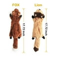 thumbnail image 4 of TETOU 2Pcs Squeaky Dog Toys, No Stuffing Crinkle Dog Toys, Interactive Dog Toy for Aggressive Chewers Large Medium Small Dogs (Fox & Lion), 4 of 7
