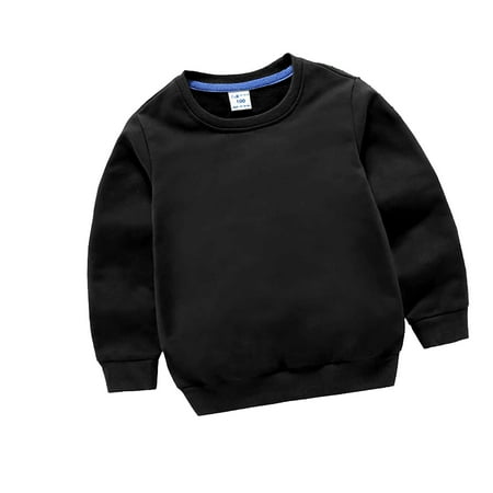 

FRSASU Clearance Winter Kids Hoodies Boys Girls Children Solid Color Children s Sweater Pullover Outerwear Black 9-10 Years