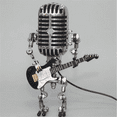 thumbnail image 4 of Retro Style Vintage Microphone Robot Desk Lamp, Vintage Microphone Robot Touch Dimmer Lamp Table Lamp Red, 4 of 7