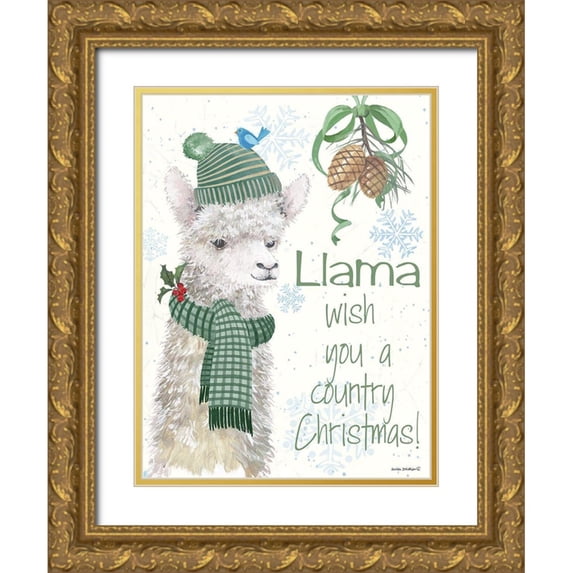 Phillips, Anita 12x14 Gold Ornate Wood Framed with Double Matting Museum Art Print Titled - Country Christmas