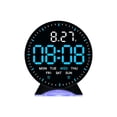 thumbnail image 2 of Hmgxay Digital Alarm Clock, Multi-Functional LED Time Display with Date and Temperature, Compact Electronic Timepiece with Brightness Adjustment, Battery and AC Powered Desk Clock, 2 of 8