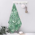 thumbnail image 5 of Hand Towels Set of 2 Tropical Palm Leaves Towels for Bathroom Soft Absorbent Decorative Hand Bath Towels Dish Towels for Kitchen Sports Gym Yoga Home Decor 14 x 28 in, 5 of 6