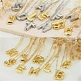 thumbnail image 5 of PAURO Initial Bubble Necklaces for Women A-Z Letter Name Gold Plated Stainless Steel Chunky Pendant Personalized Statement Delicate Alphabet Charm Elegant Dainty Jewelry Gold Letter F, 5 of 6