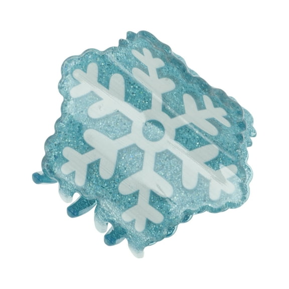Unique Bargains 1 Pc Christmas Hair Clips Snowflakes Hairdo Clip for Christmas 2.17"x1.57"x1.38" Blue White