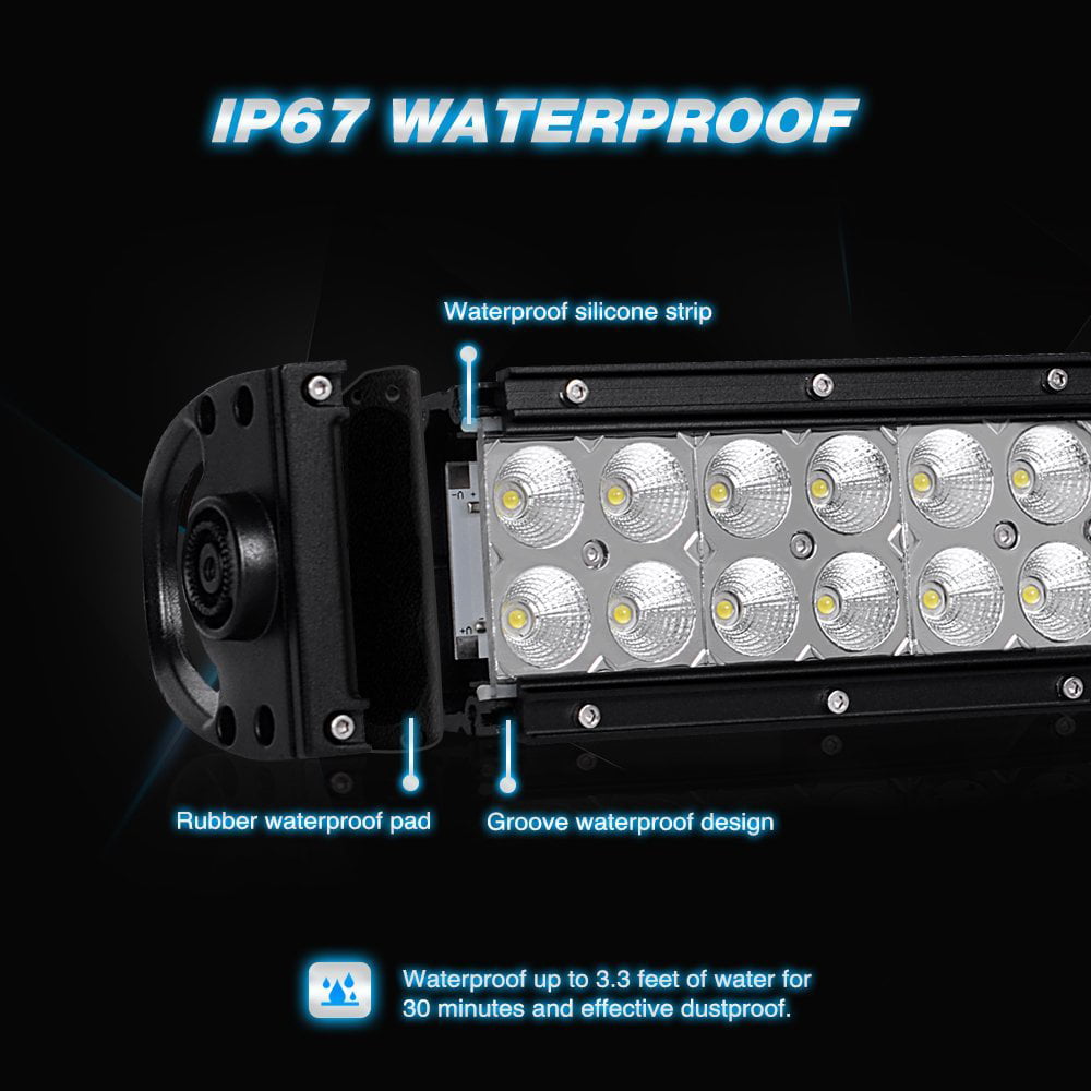2 Year Warranty LED Light Bar 42 Curved DWVO 600W Triple Row 40000LM PCS Upgrated Chipset Led Work Light for Driving Lights Boating Light IP68 WATERPROOF Spot & Flood Combo Beam Light Bars 
