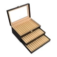 thumbnail image 1 of Organizador de joyería de cajas de lápiz Pen Caqueta de recolección de colección portátil multifuncional Caso de recolección de pluma para la oficina 36 cuadrículas negras beige, 1 of 10