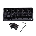 thumbnail image 1 of String 5-saddle Bridge Set for 5 String Electric Bass Guitar Part Replacement Black, 1 of 7