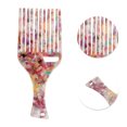 thumbnail image 3 of Unique Bargains 1 Pc Long Handle Hair Insert Comb Colorful Acetate Sheet, 3 of 6