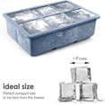 thumbnail image 3 of Molde para cubos de hielo silicona 3 unidades tamaño grande tapa hermética molde para cubos de hielo cuadrados sin BPA para cócteles whiskey, 3 of 6
