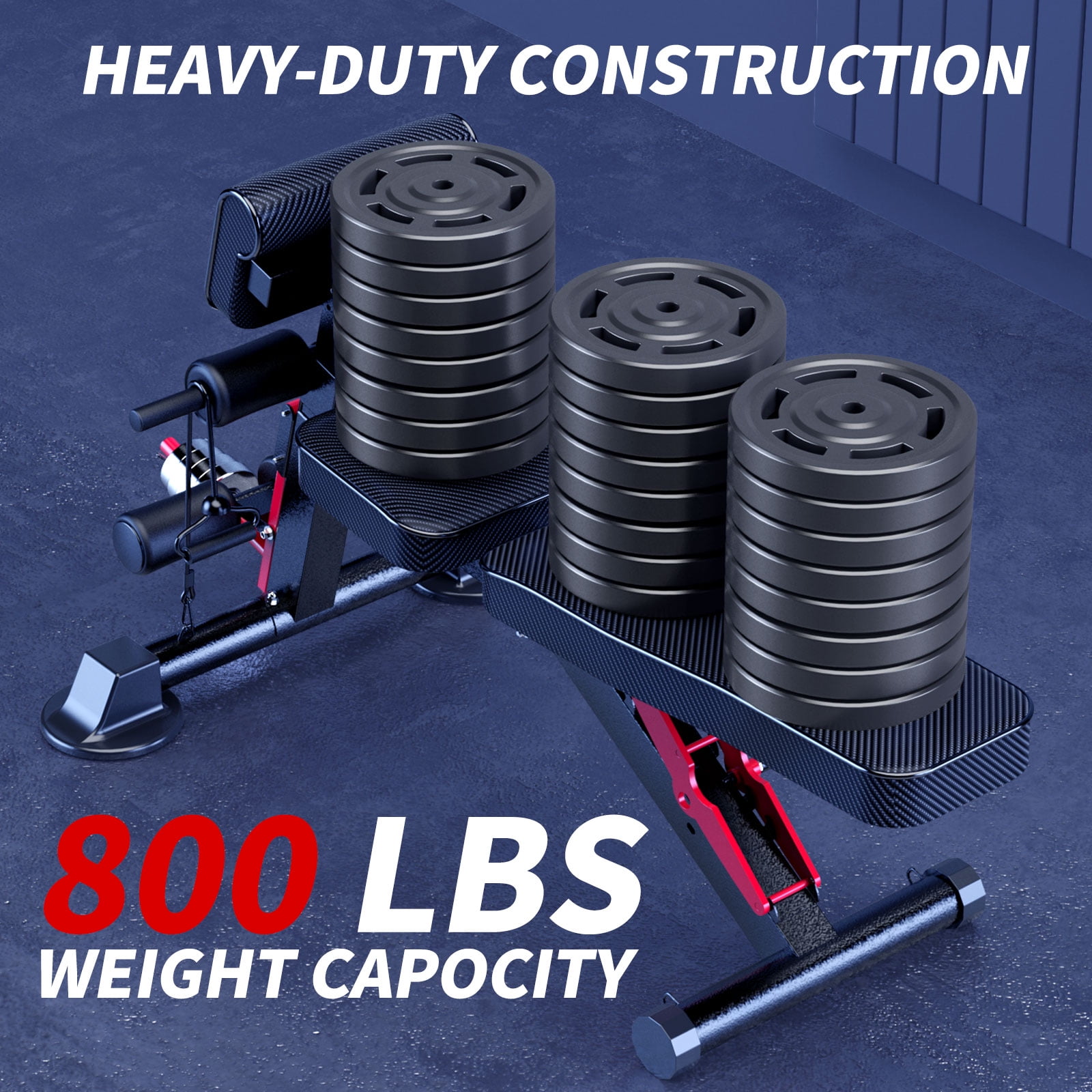 K KINGKANG Adjustable Weight Bench Utility Workout Bench for Home Gym,Foldable Incline Decline Benches for Full Body Workout,Maximum Weight 800 Lbs