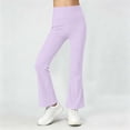 thumbnail image 5 of Mifsaly Girls Flare Leggings High Waisted Stretchy Bootcut Pants Soft Comfortable Athletic Dance Workout Bell Bottom Trousers, 5 of 9