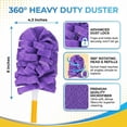 thumbnail image 2 of Reusable Chenille Microfiber Dust Duster with Removable Washable Cloth Covers, 360°Electrostatic Duster Refills, Multi-Surface Dusting Mop for Efficient Home Cleaning (2 Handle+10Refils), 2 of 7