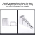 thumbnail image 2 of Clip De Aluminio Ovalado Plata Oval Aluminio Crimping Loop Resistente A La Corrosión Cable Virola Alambre Crimping Sleeve Wire Rope Virola Para Alambre Y Cuerda,2000Pcs 0.5Mm / 0.02Inch Cateissary TO005563-11, 2 of 5