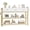 47.2" White/Gold, variant on YANGLI Industrial Console Table with 2 Drawers & 3-Tier Shelves, Narrow Long Entryway Table, Sofa Foyer Table for Living Room/Hallway/Entry/Kitchen, White/Gold