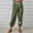 Army Green, variant on QUINDOS Womens Pants Trendy Taper High Waisted Ankle Length Activewear Sweatpants Cotton Linen Print Athletic Fit Pants with Pockets