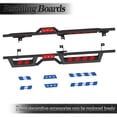 thumbnail image 5 of Olurrisa 2-Color Running Boards for 2018-2025 Jeep Wrangler JL 4-Door, Black Powder Coated with Interchangeable Red/Blue Pedals, Dual-Step Design, 700LB Capacity, 5 of 9