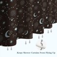 thumbnail image 6 of Brown Star Moon Constellation Pattern Shower Curtain 72"x84" ,Bathroom Decorative Shower Curtains Set with 12 Hooks,Modern Waterproof Washable Shower Curtain, 6 of 6