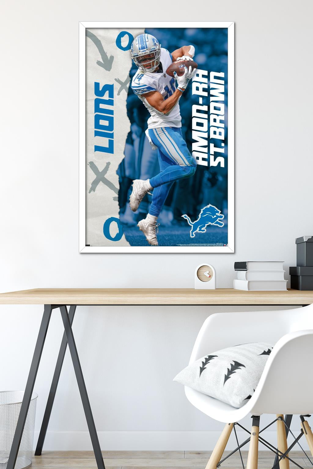 Lids Detroit Lions 22.4'' x 34'' Magnetic Framed Poster