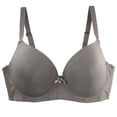 thumbnail image 3 of WCJM Gray Women's Plus Size Bras Soft Thin Underwire Support Sleep Bra Underwear Anti Sagging Gathered Bralettes, 3 of 3