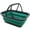 Gray/Turquoise Blue, variant on SAMMART - Set of 2 - 9.2L (2.37Gallon) Collapsible Tub with Handle - Portable Outdoor Picnic Basket / Crater - Foldable Shopping Bag - Space Saving Storage Container