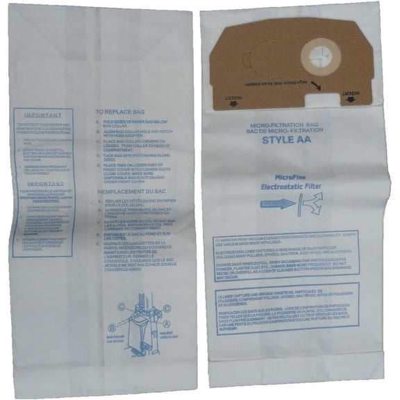 EnviroCare Replacement Vacuum Bags for Eureka AA - 3 Pack