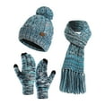thumbnail image 4 of Bibifish 3 PCS Scarf Hat Glove Sets For Women Winter Knitted Scarf Warm Soft Touchscreen Gloves And Hats Comfy Thermal Scarf Hat Glove Sets, 4 of 4