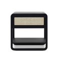 thumbnail image 2 of Inglot 24.5" Modern Webbed Storage Side Table Black Oak Wood, 2 of 13
